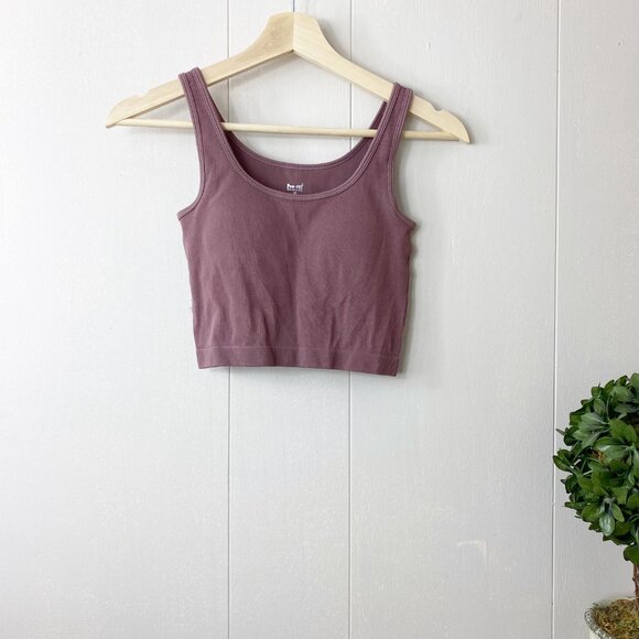 Pro Fit Tops - Pro Fit Pink Ribbed Crop Top Padded Size Medium
